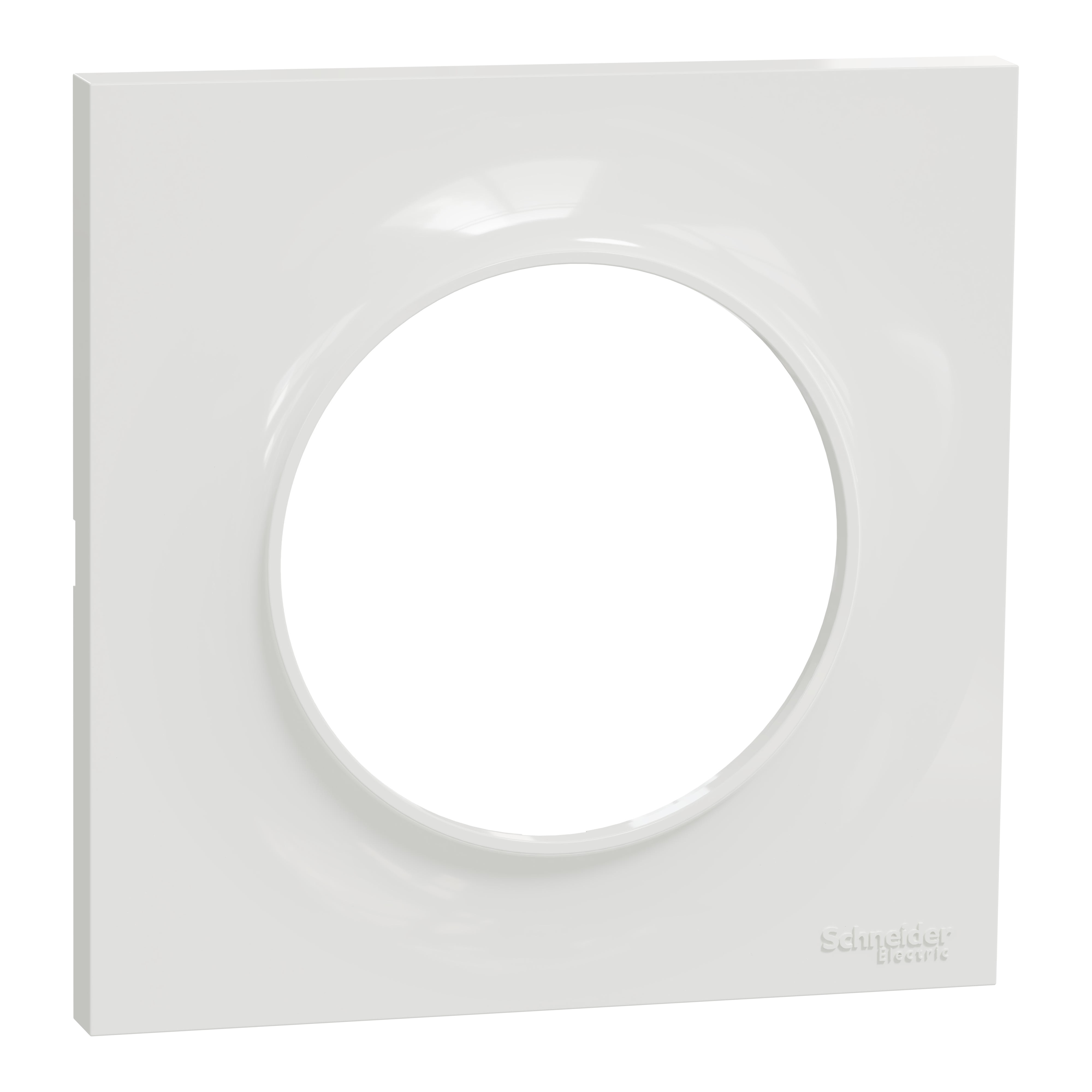 Plaque pour interrupteur Schneider Electric, 1 poste, Blanc, Aluminium