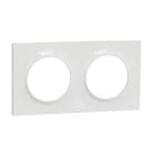 Schneider Electric - Odace Styl - plaque 2 postes horizontaux ou verticaux entraxe 71mm blanc