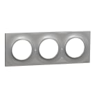 Schneider Electric - Odace 2011 Styl - plaque 3 postes H/V entraxe 71mm aluminium