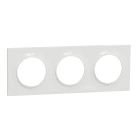 Schneider Electric - Odace Styl - plaque - blanc - 3 postes horizontaux ou verticaux entraxe 71mm