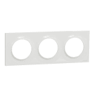 Schneider Electric - Odace Styl - plaque 3 postes horizontaux ou verticaux entraxe 71mm blanc