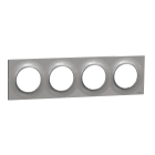 Schneider Electric - Odace Styl - plaque aluminium - 4 postes horiz.-vert. entraxe 71mm