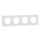 Schneider Electric - Odace Styl - plaque - blanc - 4 postes horizontaux ou verticaux entraxe 71mm