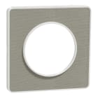 Schneider Electric - Odace Touch - plaque 1 poste Kvadrat perle avec lisere blanc