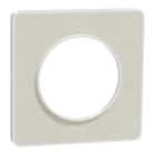 Schneider Electric - Odace Touch - Plaque de finition Kvadrat - Craie- blanc - 1 poste