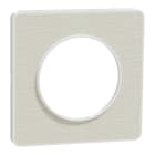 Schneider Electric - Odace Touch - plaque 1 poste Kvadrat craie avec lisere blanc