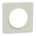 Schneider Electric - Odace 2011 Touch - plaque 1 poste Kvadrat craie avec liseré blanc