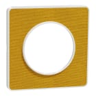 Schneider Electric - Odace 2011 Touch - plaque 1 poste Kvadrat ocre avec liseré blanc