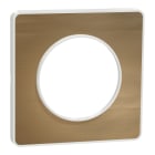 Schneider Electric - Odace Touch - plaque 1 poste bronze brosse avec lisere blanc
