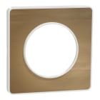 Schneider Electric - Odace 2011 Touch - plaque 1 poste bronze brossé - liseré blanc