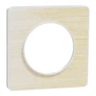 Schneider Electric - Odace Touch - plaque 1 poste bois nordique avec lisere blanc