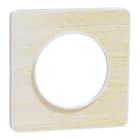 Schneider Electric - Odace 2011 Touch - plaque 1 poste bois nordique avec liseré blanc
