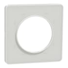Schneider Electric - Odace 2011 Touch - plaque 1 poste translucide blanc avec liseré blanc