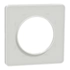 Schneider Electric - Odace Touch - plaque 1 poste translucide blanc avec liseré blanc