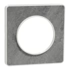Schneider Electric - Odace Touch - plaque 1 poste pierre galet avec lisere blanc
