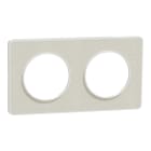Schneider Electric - Odace 2011 Touch - plaque 2 postes H/V 71mm Kvadrat craie avec liseré blanc