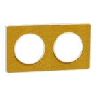 Schneider Electric - Odace 2011 Touch - plaque 2 postes H/V 71mm Kvadrat ocre avec liseré blanc