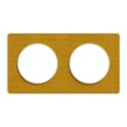Schneider Electric - Odace Touch - PLQ Kvadrat Ocre- blanc - 2 postes horiz. ou vert. entraxe 71mm