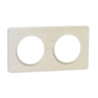 Schneider Electric - Odace 2011 Touch - plaque 2 postes H/Vt 71mm bois nordique avec liseré blanc