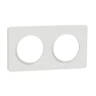 Schneider Electric - Odace Touch - plaque 2 postes horizontaux ou verticaux entraxe 71mm blanc