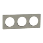 Schneider Electric - Odace Touch - plaque 3 postes horiz-ver 71mm Kvadrat perle avec lisere blanc