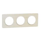 Schneider Electric - Odace 2011 Touch - plaque 3 postes H/Vt 71mm bois nordique avec liseré blanc