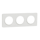 Schneider Electric - Odace Touch - plaque 3 postes horizontaux ou verticaux entraxe 71mm blanc