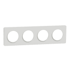 Schneider Electric - Odace Touch - plaque 4 postes horizontaux ou verticaux entraxe 71mm blanc