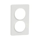 Schneider Electric - Odace Touch - plaque 2 postes verticaux entraxe 57mm blanc