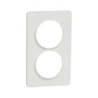 Schneider Electric - Odace 2011 Touch - plaque 2 postes verticaux entraxe 57mm blanc