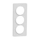 Schneider Electric - Odace Touch - plaque - blanc avec lisere - blanc - 3 postes verticaux 57mm