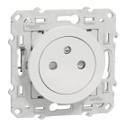 Schneider Electric - Odace 2011 - prise de courant 2P+T affleurante - blanc - griffes montées
