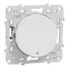 Schneider Electric - Odace 2011 - poussoir lum - blanc - 10A - à griffes - voyant LED bleu 0,15mA