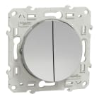 Schneider Electric - Odace 2011 - double va-et-vient - aluminium - connexion rapide