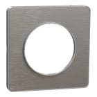 Schneider Electric - Odace Touch - plaque 1 poste aluminium brosse avec lisere aluminium