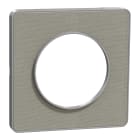 Schneider Electric - Odace Touch - plaque 1 poste Kvadrat perle avec lisere aluminium