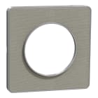Schneider Electric - Odace Touch - plaque 1 poste Kvadrat perle avec liseré aluminium
