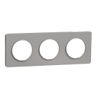 Schneider Electric - Odace Touch - plaque 3 postes horizontaux ou verticaux entraxe 71mm aluminium