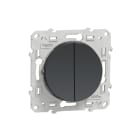 Schneider Electric - Odace - double poussoir anthracite