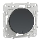 Schneider Electric - Odace 2011 - poussoir lumineux - anthracite - 10A - voyant LED bleu 0,15mA