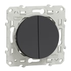 Schneider Electric - Odace 2011 - va-et-vient + poussoir anthracite - 10A