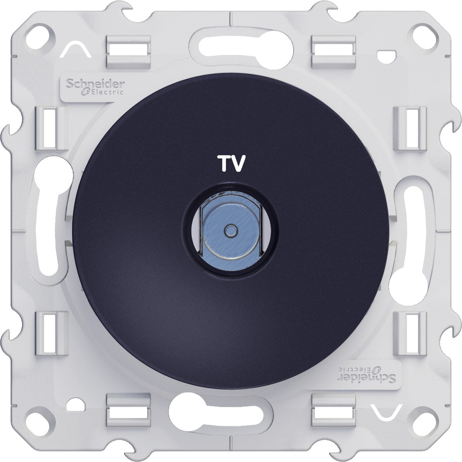 Schneider Electric - Odace 2011 - prise TV simple - anthracite - fixation par vis