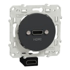 Schneider Electric - Odace - prise HDMI type A - anthracite - prise femelle / câble femelle arrière