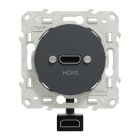 Schneider Electric - Reconditionné - Odace 2011 - prise HDMI type A - anthr - prise/câble femelle arr