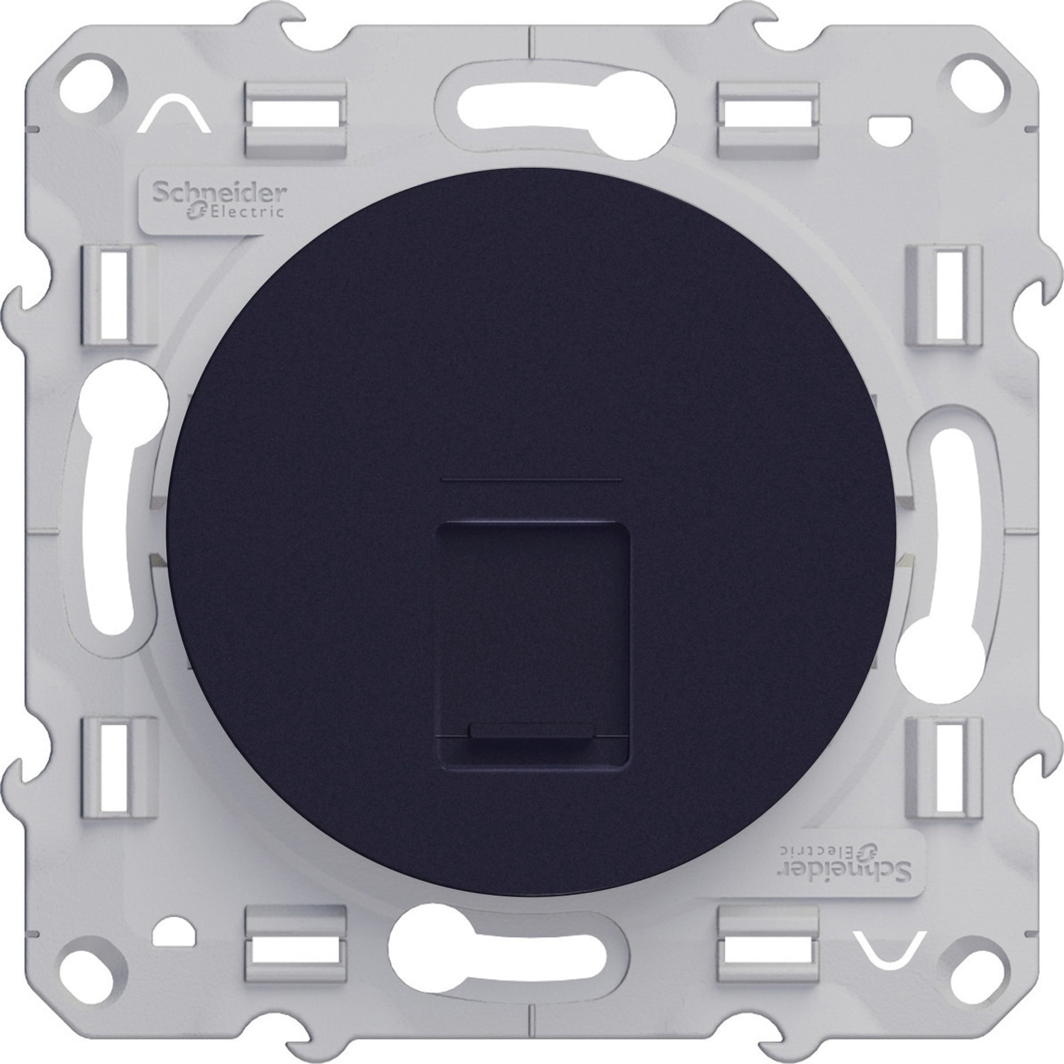 Schneider Electric - Odace - prise RJ45 cat.6 STP - grade 2TV min à grade 3TV (+ multimédia) - anthr