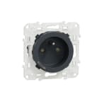 Schneider Electric - Wiser Odace - Prise 2P+T connectée - 16A - zigbee - Anthracite