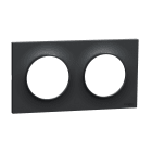 Schneider Electric - Odace Styl - plaque 2 postes horizontaux ou verticaux entraxe 71mm anthracite