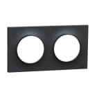 Schneider Electric - Odace 2011 Styl - plaque 2 postes H/V entraxe 71mm anthracite