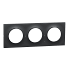 Schneider Electric - Odace Styl - plaque 3 postes horizontaux ou verticaux entraxe 71mm anthracite