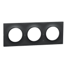 Schneider Electric - Odace 2011 Styl - plaque 3 postes H/V entraxe 71mm anthracite